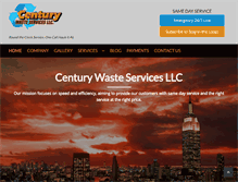 Tablet Screenshot of centurywaste.com